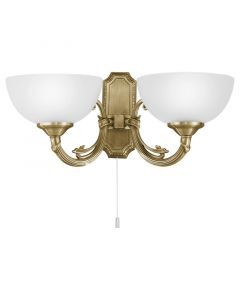 Bronze classic wall light metal, Reza, with pull switch