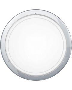 Chrome flush ceiling light glass, Agena