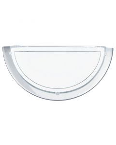 Chrome modern wall light glass, Agena