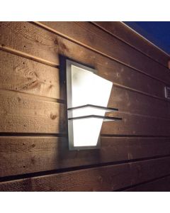 Anthracite outdoor light glass, Dae, IP44