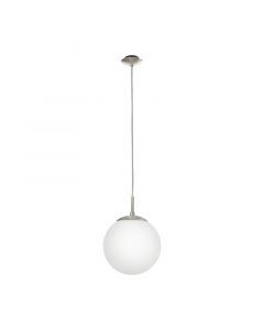 Nickel modern pendant light glass, Dave