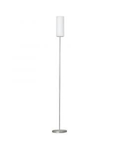 Nickel floor lamp glass, Ciuda, with switch