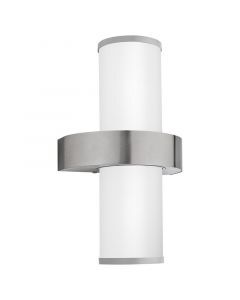 Silver outdoor light glass, Ebrar, IP44