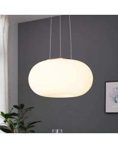 Nickel design pendant light glass, Skyler