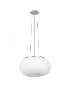Nickel design pendant light glass, Skyler