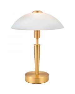 Golden classic table lamp glass, Miam, with touch dimmer