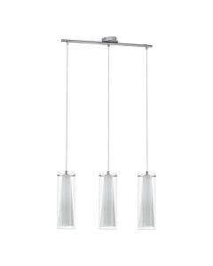 Chrome modern pendant light glass, Barceno