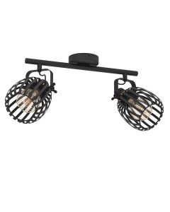 Black industrial ceiling spotlight steel, Giovanni