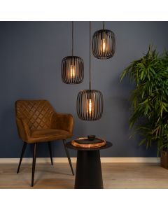 Black industrial pendant light steel, Pietro