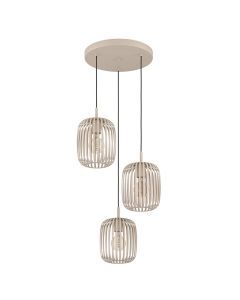 Beige industrial pendant light steel, Pietro