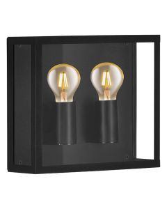 Black modern outdoor light aluminium, Alihan, IP44