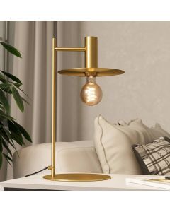 Brass modern table lamp steel, Elana, with switch