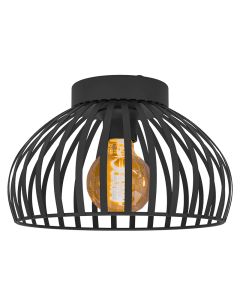 Black industrial ceiling light steel, Egine