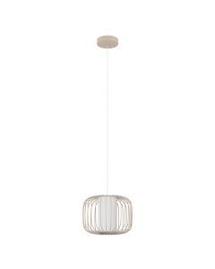 Beige industrial pendant light aluminium, Safira