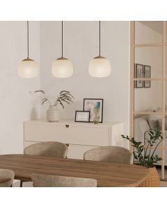 Taupe pendant light glass, Claudia