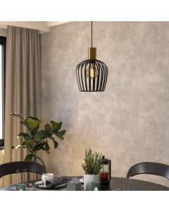 Black industrial pendant light steel, Insaf