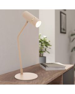 Beige modern desk lamp steel, Vahid, with switch
