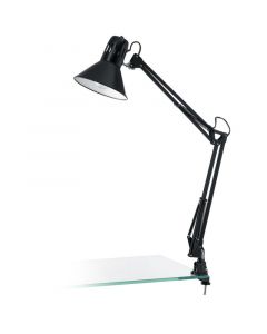 Black clip on light plastic, Jordin, with switch