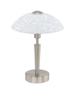 Nickel classic table lamp steel, Adi, with touch dimmer