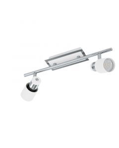 Chrome retro ceiling spotlight steel, Nicolas