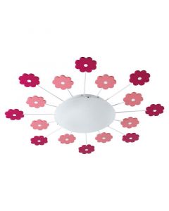 Pink design kid's ceiling light glass, Olle