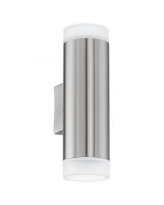 Silver modern up down wall light plastic, Marlies, IP44