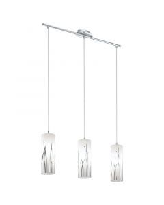 Chrome design pendant light glass, Ilyas