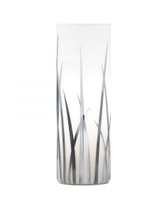 Chrome design table lamp glass, Ilyas, with switch