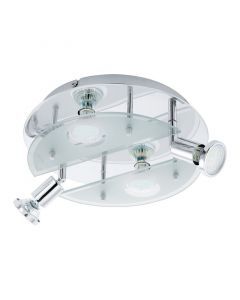 Chrome design ceiling spotlight glass, Lusie