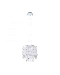 Chrome design pendant light crystal, Ayden