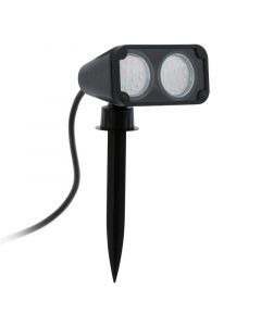 Black garden spike light plastic, Judy, IP44, with switch