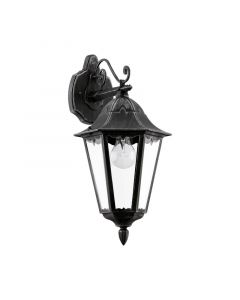 Black classic outdoor light aluminium, Leanna, IP44