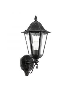 Black classic outdoor light aluminium, Leanna, IP44