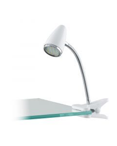 Chrome clip on light plastic, Silvie, with switch