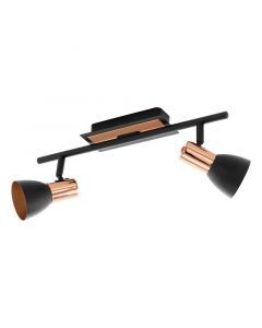Copper modern ceiling spotlight steel, Angelie