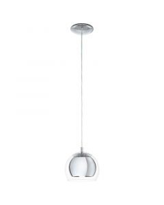 Chrome design pendant light glass, Iroma