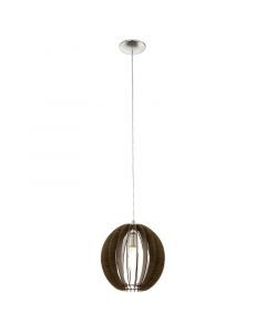 Brown rustic pendant light wood, Bergama