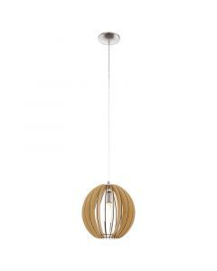 Rustic pendant light wood, Bergama