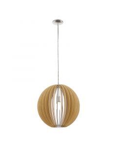 Rustic pendant light wood, Bergama
