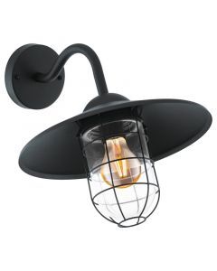 Black outdoor light steel, Alyena, IP44
