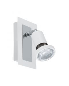 Chrome ceiling spotlight steel, Tisha, with switch