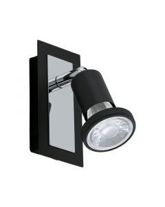 Chrome ceiling spotlight steel, Tisha, with switch