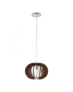 Brown rustic pendant light wood, Kiran