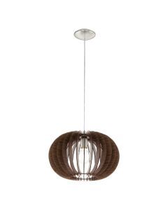 Brown rustic pendant light wood, Kiran