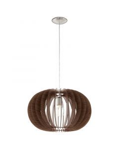 Brown rustic pendant light wood, Kiran