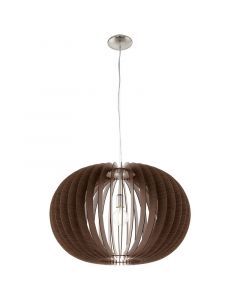 Brown rustic pendant light wood, Kiran
