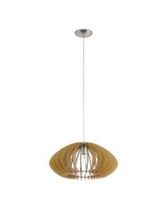 Rustic pendant light wood, Bergama