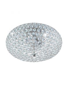 Chrome retro ceiling light glass, Annamarie