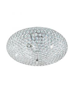 Chrome retro ceiling light glass, Annamarie