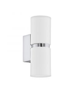 Chrome design up down wall light metal, Annely